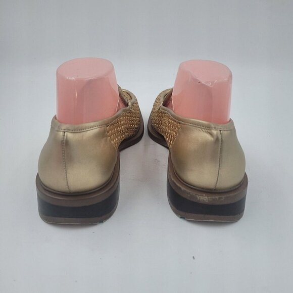 NEW Franco Sarto Eda 2 Slip On Loafer in Gold Fabric Women's Shoe Size 8.5 - Picture 7 of 11